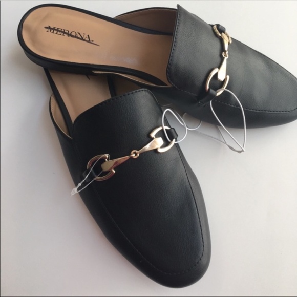 Merona Kona Backless Mule Loafers Black New - Picture 5 of 7